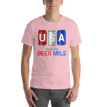 Team USA Beer Mile Cans T-Shirt-Shirts-The Beer Mile-Pink-S-The Beer Mile