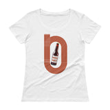 Beer Mile Track Womens Scoopneck T-Shirt-Shirts-The Beer Mile-White-XS-The Beer Mile