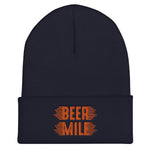 Beer Mile Cuffed Beanie-Hats-The Beer Mile-Navy-The Beer Mile