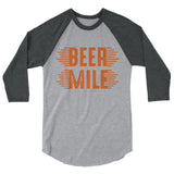 Beer Mile 3/4 Sleeve Raglan Shirt-Shirts-The Beer Mile-Heather Grey/Heather Charcoal-M-The Beer Mile
