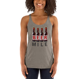 Beer Mile Bottles Women's Racerback Tank-Tanks-The Beer Mile-Venetian Grey-XS-The Beer Mile