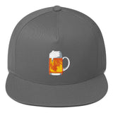 Beer Stein Flat Bill Snapback Cap-Hats-The Beer Mile-Grey-The Beer Mile
