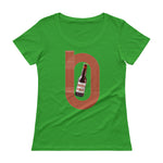 Beer Mile Track Womens Scoopneck T-Shirt-Shirts-The Beer Mile-Green Apple-XS-The Beer Mile