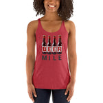 Beer Mile Bottles Women's Racerback Tank-Tanks-The Beer Mile-Vintage Red-XS-The Beer Mile
