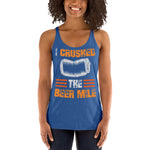 I Crushed The Beer Mile Women's Racerback Tank-Tanks-The Beer Mile-Vintage Black-XS-The Beer Mile