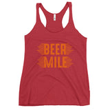 Beer Mile Women's Racerback Tank-Tanks-The Beer Mile-Vintage Red-XS-The Beer Mile
