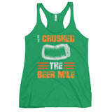 I Crushed The Beer Mile Women's Racerback Tank-Tanks-The Beer Mile-Envy-XS-The Beer Mile