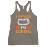 I Crushed The Beer Mile Women's Racerback Tank-Tanks-The Beer Mile-Venetian Grey-XS-The Beer Mile