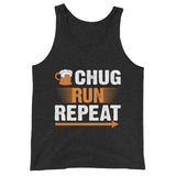 Chug Run Repeat Tank Top-Tanks-The Beer Mile-Charcoal-black Triblend-XS-The Beer Mile