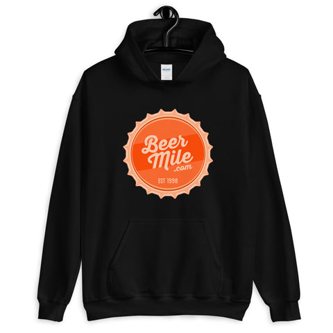 BeerMile.com Vintage Bottle Cap Hoodie-Sweatshirts-The Beer Mile-Black-S-The Beer Mile