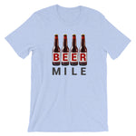 Beer Mile Bottles T-Shirt-Shirts-The Beer Mile-Heather Blue-S-The Beer Mile
