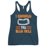 I Crushed The Beer Mile Women's Racerback Tank-Tanks-The Beer Mile-Indigo-XS-The Beer Mile
