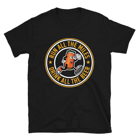 Run All The Miles, Drink All The Beer Shirt-Shirts-The Beer Mile-Black-S-The Beer Mile