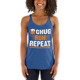 Chug Run Repeat Women's Racerback Tank-Tanks-The Beer Mile-Vintage Black-XS-The Beer Mile