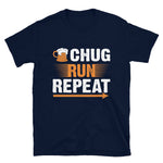 Chug Run Repeat Beer Mile Shirt-Shirts-The Beer Mile-Navy-S-The Beer Mile