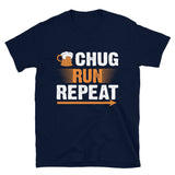 Chug Run Repeat Beer Mile Shirt-Shirts-The Beer Mile-Navy-S-The Beer Mile