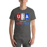 Team USA Beer Mile Cans T-Shirt-Shirts-The Beer Mile-Asphalt-S-The Beer Mile