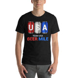 Team USA Beer Mile Cans T-Shirt-Shirts-The Beer Mile-Dark Grey Heather-XS-The Beer Mile