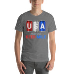 Team USA Beer Mile Cans T-Shirt-Shirts-The Beer Mile-Deep Heather-XS-The Beer Mile