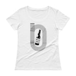 Beer Mile Track Vintage Black and White Women's Scoopneck T-Shirt-Shirts-The Beer Mile-White-XS-The Beer Mile