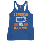 I Crushed The Beer Mile Women's Racerback Tank-Tanks-The Beer Mile-Vintage Royal-XS-The Beer Mile