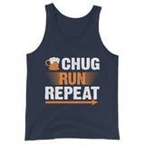 Chug Run Repeat Tank Top-Tanks-The Beer Mile-Navy-XS-The Beer Mile