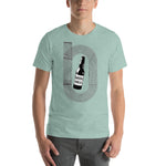 Beer Mile Track Vintage Black and White T-Shirt-Shirts-The Beer Mile-Heather Prism Dusty Blue-XS-The Beer Mile
