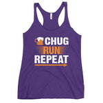 Chug Run Repeat Women's Racerback Tank-Tanks-The Beer Mile-Purple Rush-XS-The Beer Mile