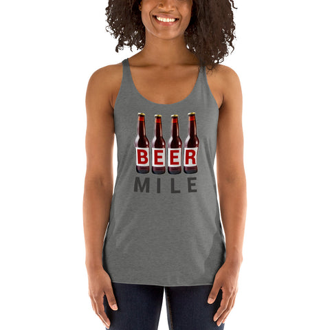 Beer Mile Bottles Women's Racerback Tank-Tanks-The Beer Mile-Premium Heather-XS-The Beer Mile