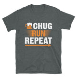 Chug Run Repeat Beer Mile Shirt-Shirts-The Beer Mile-Dark Heather-S-The Beer Mile