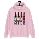 Beer Mile Bottles Hooded Sweatshirt-Sweatshirts-The Beer Mile-Light Pink-S-The Beer Mile