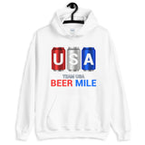 Team USA Beer Mile Cans Hooded Sweatshirt-Sweatshirts-The Beer Mile-White-S-The Beer Mile