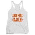 Beer Mile Women's Racerback Tank-Tanks-The Beer Mile-Heather White-XS-The Beer Mile