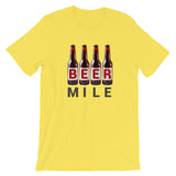 Beer Mile Bottles T-Shirt-Shirts-The Beer Mile-Yellow-S-The Beer Mile