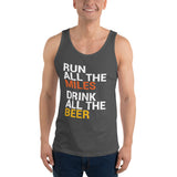 Run all the Miles, Drink all the Beer Tank Top-Tanks-The Beer Mile-Asphalt-XS-The Beer Mile