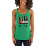 Beer Mile Bottles Women's Racerback Tank-Tanks-The Beer Mile-Envy-XS-The Beer Mile