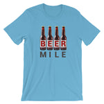 Beer Mile Bottles T-Shirt-Shirts-The Beer Mile-Ocean Blue-S-The Beer Mile