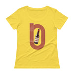 Beer Mile Track Womens Scoopneck T-Shirt-Shirts-The Beer Mile-Lemon Zest-XS-The Beer Mile