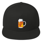 Beer Stein Flat Bill Snapback Cap-Hats-The Beer Mile-Black-The Beer Mile