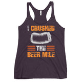 I Crushed The Beer Mile Women's Racerback Tank-Tanks-The Beer Mile-Vintage Purple-XS-The Beer Mile
