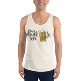 Time to Drink Beer - Unisex Drinking Tank Top-Tanks-The Beer Mile-Oatmeal Triblend-XS-The Beer Mile
