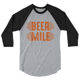 Beer Mile 3/4 Sleeve Raglan Shirt-Shirts-The Beer Mile-Heather Grey/Black-XS-The Beer Mile
