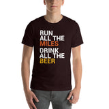 Run all the Miles, Drink all the Beer T-Shirt-Shirts-The Beer Mile-Oxblood Black-S-The Beer Mile