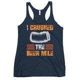 I Crushed The Beer Mile Women's Racerback Tank-Tanks-The Beer Mile-Vintage Navy-XS-The Beer Mile