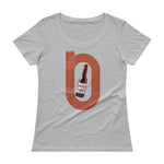 Beer Mile Track Womens Scoopneck T-Shirt-Shirts-The Beer Mile-Silver-XS-The Beer Mile
