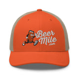 Beermile.com Trucker Snapback Cap-Hats-The Beer Mile-Rustic Orange/ Khaki-The Beer Mile