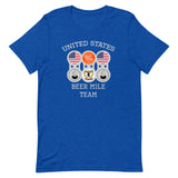 United States Beer Mile Team Official Tee-The Beer Mile-Heather True Royal-S-The Beer Mile