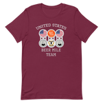 United States Beer Mile Team Official Tee-The Beer Mile-Maroon-3XL-The Beer Mile