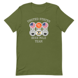 United States Beer Mile Team Official Tee-The Beer Mile-Olive-3XL-The Beer Mile