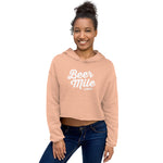 BeerMile.com Women's Crop Hoodie-Sweatshirts-The Beer Mile-Black-S-The Beer Mile